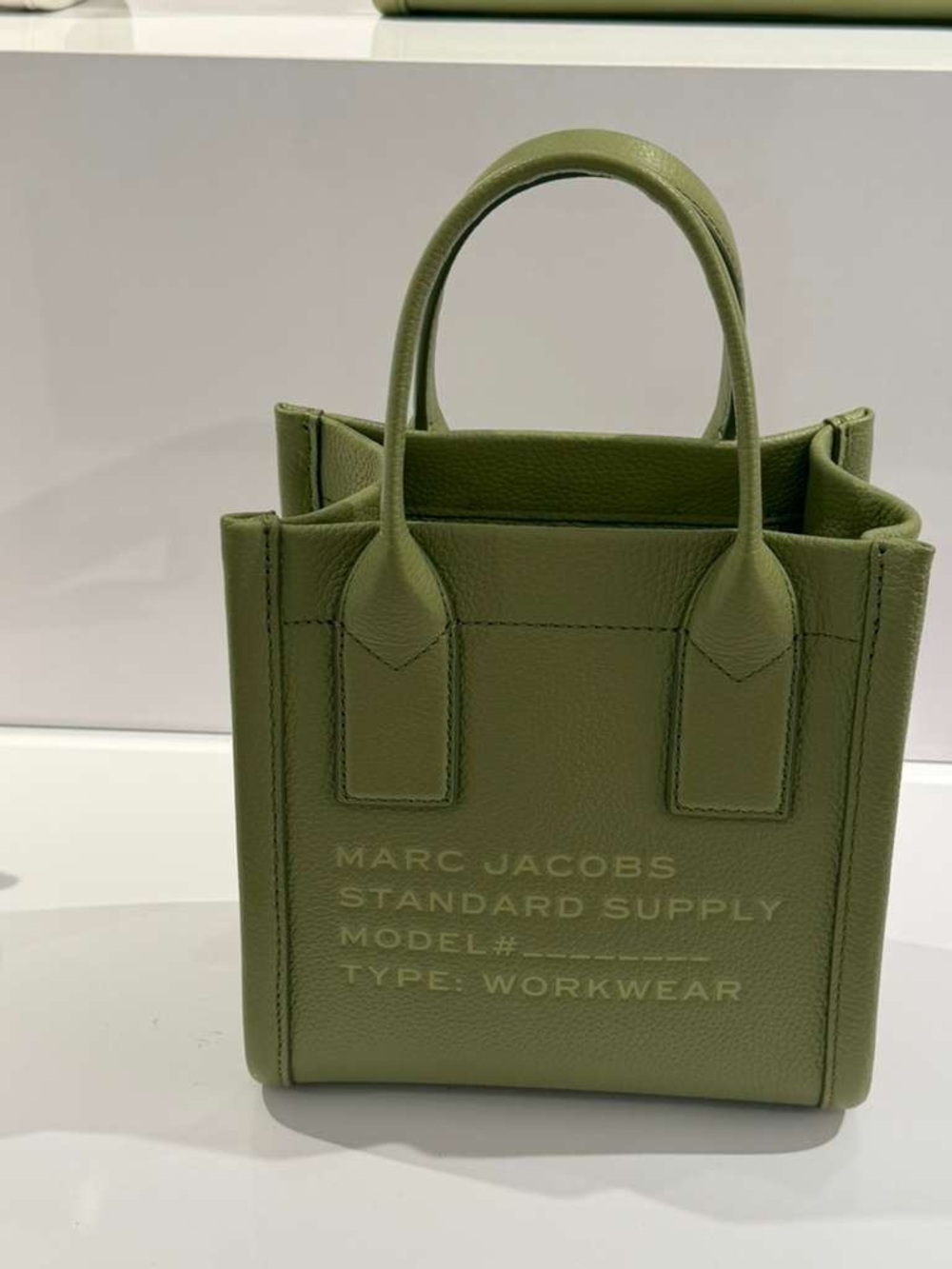 Marc Jacobs Olive Green Mini Tote with Top Handles